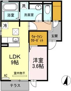 レジデンスII【1階】の間取り