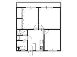 フォレストサイド戸坂【1階】の間取り