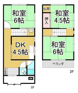 兵庫県尼崎市武庫之荘8【一戸建】の間取り