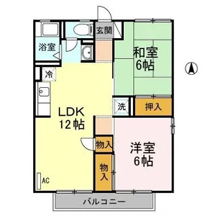福島県郡山市鶴見坦1【アパート】の間取り