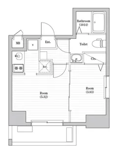アーバハイツ六町2号館【6階】の間取り