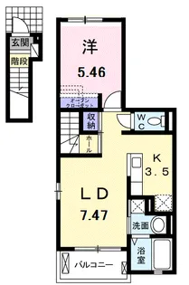 メッシュリール【2階】の間取り