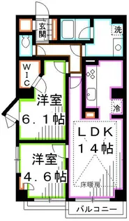 クレッセント三鷹【11階】の間取り