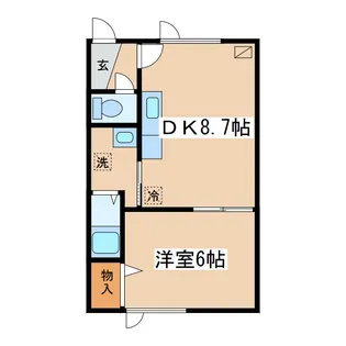 コーポパークサイド【2階】の間取り