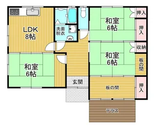 福岡県みやま市瀬高町太神【一戸建】の間取り