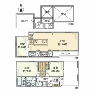 東京都大田区大森西3【一戸建】の間取り