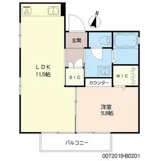 ディアスさくらB棟【2階】の間取り