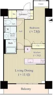 勝どきビュータワー【27階】の間取り