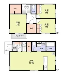 東京都新宿区市谷山伏町【一戸建】の間取り