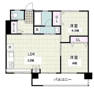 汐見台団地 1407号棟【4階】の間取り