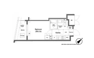 プラウドフラット白金高輪【6階】の間取り