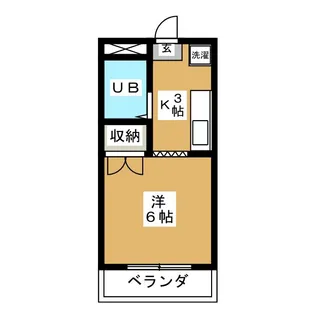 1Kの間取り画像