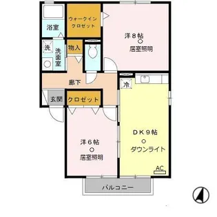 モアエクレールA棟【2階】の間取り