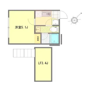 ビーコレクト富士見町1号棟【1階】の間取り