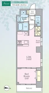 ロレーヌ東陽【6階】の間取り