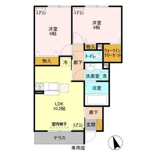 スローライフさしまII【1階】の間取り