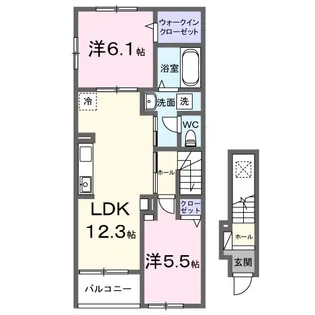 GREENAWAYII【2階】の間取り