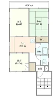 広瀬マンション【5階】の間取り