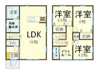 栃木県小山市八幡町2【一戸建】の間取り