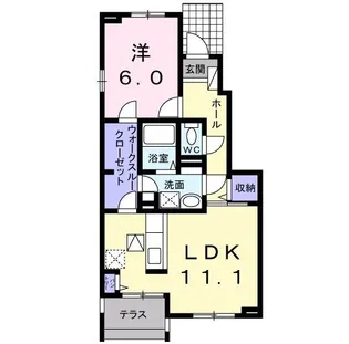 1LDKの間取り画像