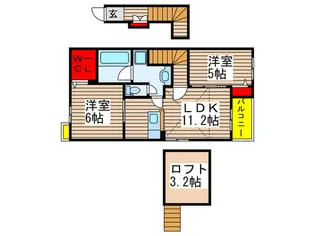 エピナールVI【2階】の間取り