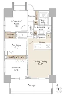 ライトテラス新宿御苑【18階】の間取り
