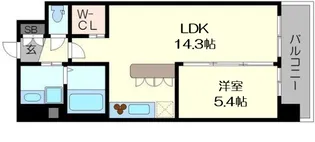 グランカーサ難波元町【9階】の間取り