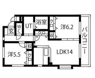 シャルマンテール【1階】の間取り
