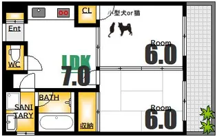 Kビル【4階】の間取り