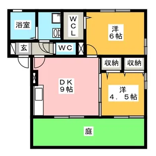 ヴィルヌーブ【1階】の間取り