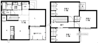 福岡県大野城市山田2【一戸建】の間取り