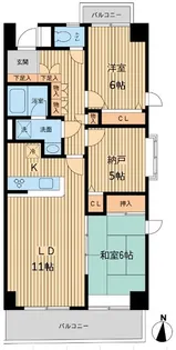 埼玉県さいたま市浦和区常盤10【マンション】の間取り