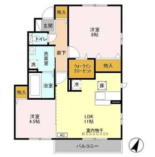 モダンコート B【1階】の間取り