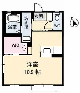 ドゥ・ルミエール【1階】の間取り