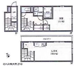 ミハス東大井【2階】の間取り