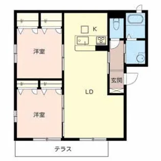 フィレンツェ上新庄【2階】の間取り