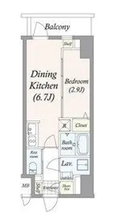 東京都江東区亀戸2【マンション】の間取り