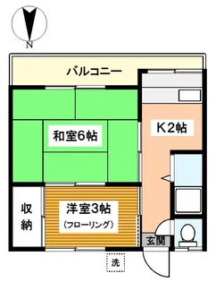 岡村荘 (下末吉)【1階】の間取り