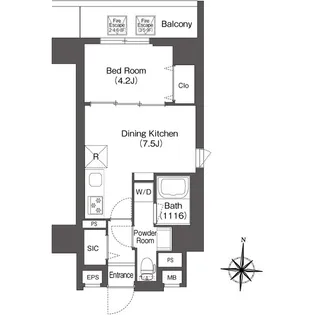 コンフォリア南千住【6階】の間取り
