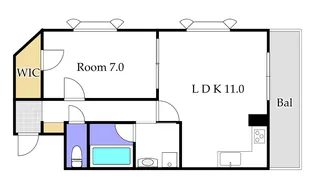 エクセレント南中央【6階】の間取り