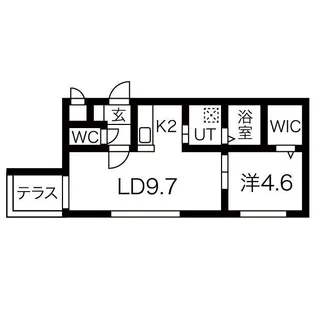 レジーナ南4条【1階】の間取り