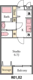 埼玉県鴻巣市愛の町【アパート】の間取り