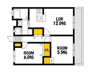 辻本ビル【2階】の間取り
