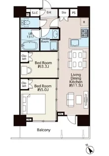 REFRAME5 Asakusabashi【11階】の間取り