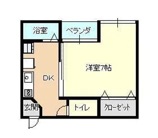 サライ西古松【2階】の間取り