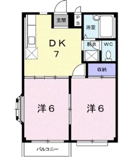 エルディムあべ【1階】の間取り