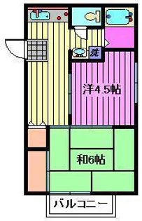白石ハイツAB棟【1階】の間取り