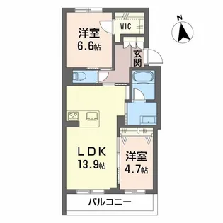 シャーメゾン加納神明【2階】の間取り