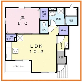 アルバーダ A【1階】の間取り