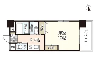 グロリアス十日市【6階】の間取り